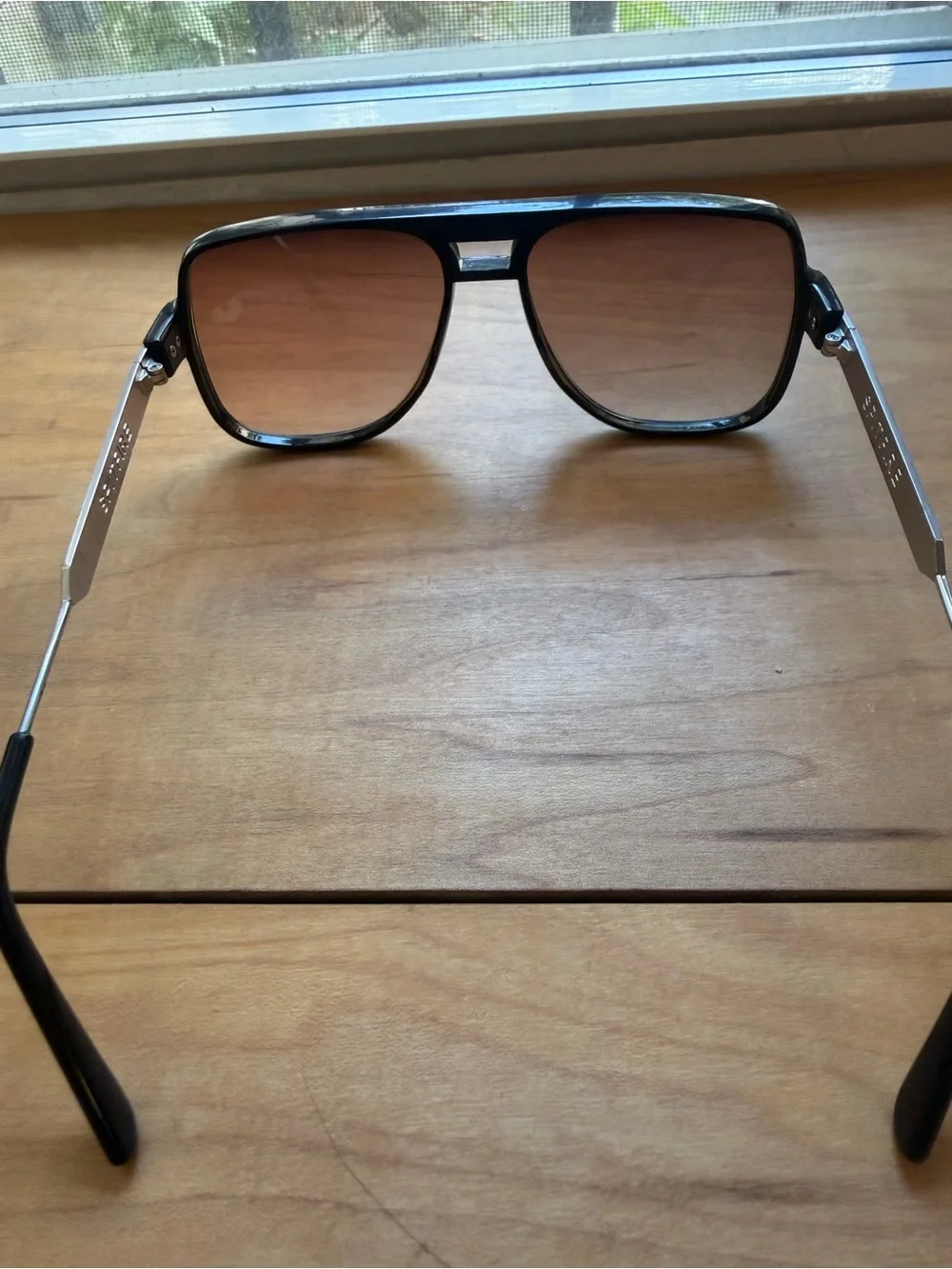 Spitfire Orbital Sunglasses Black Frame with Brown Gradient Lenses